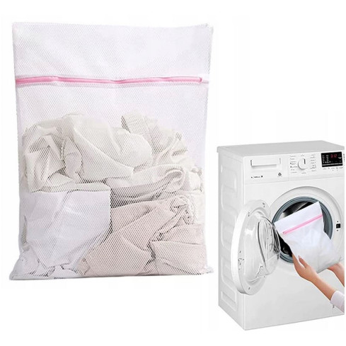 TG73044 Woreczek na pranie, siatka do prania ubrań, worek do bielizny firanek, 40x50cm
