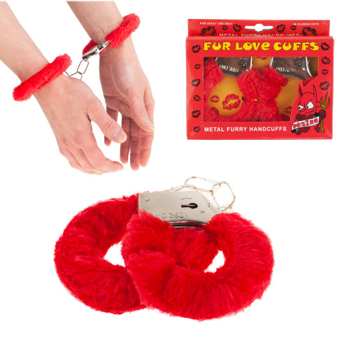 ZW34 METALOWE KAJDANKI Z EXTRA GRUBYM FUTREM KOLORY