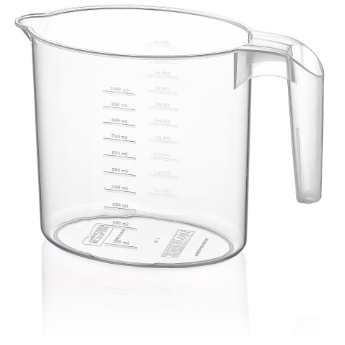 HOB081207 DZBANEK KUBEK KUCHENNY Z MIARKĄ PODZIAŁKĄ MIARKA 1L OWALNY TRANSPARENTNY