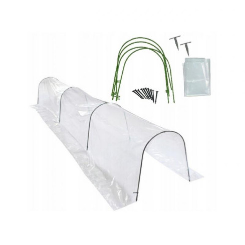 EVA5917 Mini szklarnia ogrodowa, tunel ogrodowy foliowy, wym. folii 1,8X10M