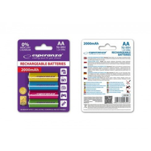 ES29 AKUMULATORKI NI-MH AA R6 2000MAH MIX KOLORÓW