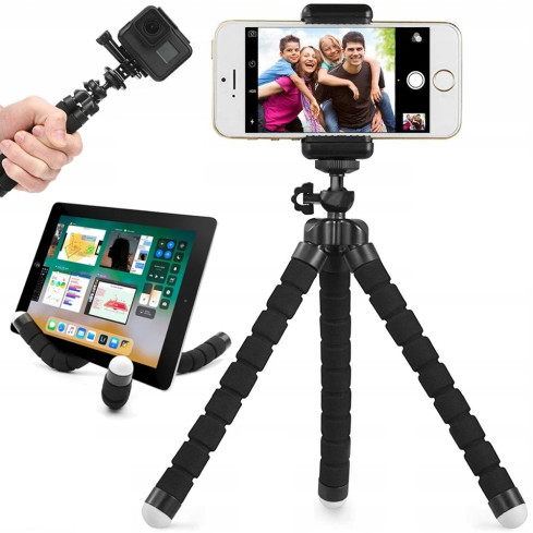 WW28 STATYW GIĘTKI ELASTYCZNY UCHWYT NA TELEFON TRIPOD