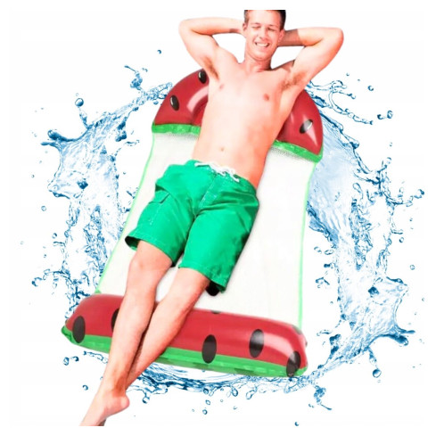 TG67353 HAMAK WODNY DMUCHANY FOTEL LEŻAK MATERAC ARBUZ