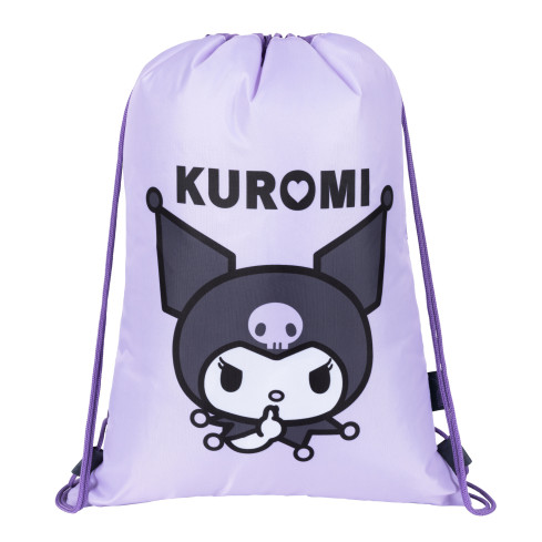 KUR3 WOREK SZKOLNY GIMNASTYCZNY FIOLETOWY KUROMI SANRIO NA OBUWIE BUTY STRÓJ DO SZKOŁY ST.MAJEWSKI