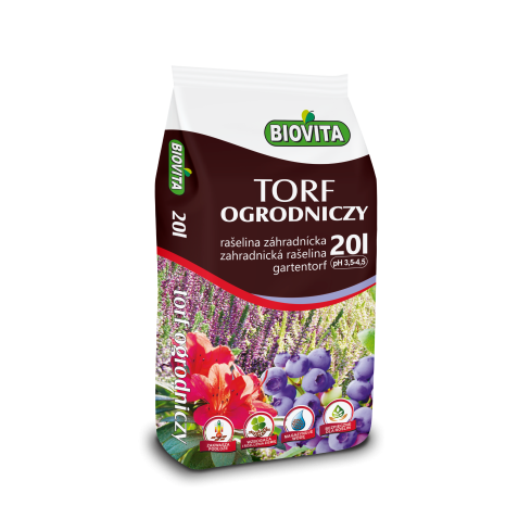 Tofr ogrodniczy kwaśny, dodatek do podłoża, do roślin kwasolubnych, borówek, azalii, Biovita 20l