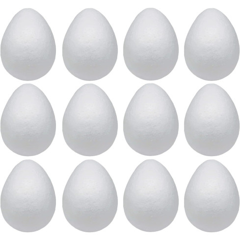 TG40894 Jajka styropianowe, jajko wielkanocne 12szt., jaja do decoupage stroika
