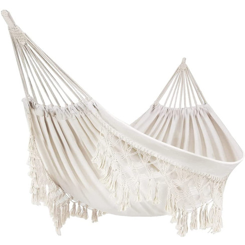 TG60442 HAMAK OGRODOWY BRAZYLIJSKI XL BOHO BUJAK DWUOSOBOWY DUŻY LINKI 200X100CM
