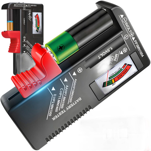 TG67393 TESTER MIERNIK BATERII i AKUMULATORKÓW AA AAA R14