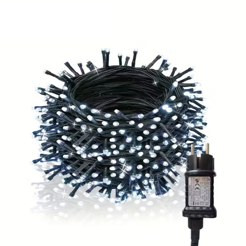 Lampki led 500l, zimne białe, choinkowe, świąteczne, wewnętrzne, zewnętrzne, 3+25m