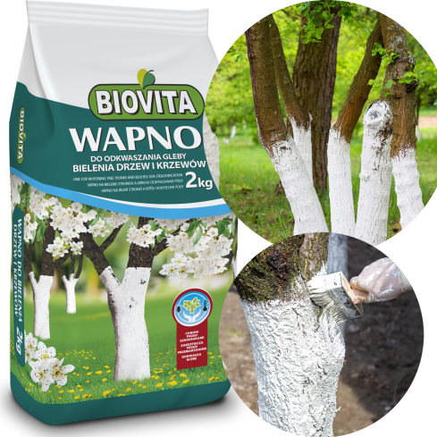 BIO12 WAPNO DO BIELENIA DRZEW DRZEWEK I ODKWASZANIA GLEBY ZIEMI 2KG BIOVITA