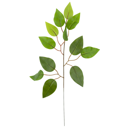 CV07555 SZTUCZNE KWIATY FIKUS BENJAMIN LIŚCIE 40cm GAŁĄZKA DEKORACYJNA DUŻE GĘSTE