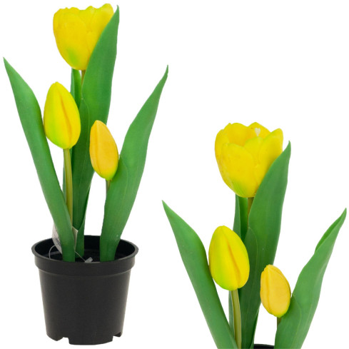 CV10553-3 TULIPAN TULIPANY GUMOWANE KWIATY JAK ŻYWE PREMIUM
