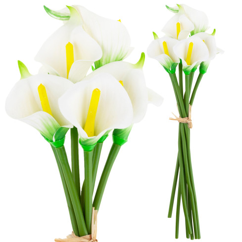 CV32651 KWIATY SZTUCZNE KALIE bukiet kwiatów do wazonu na CMENTARZ stroik wiązanka