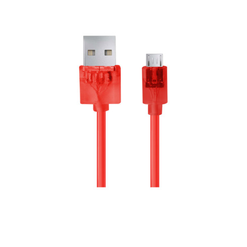 EB184R ESPERANZA KABEL MICRO USB 2.0 A-B M/M 1.0M CZERWONY TRANSPARENTNY