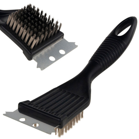 GG4 Skrobaczka do czyszczenia grilla, szczotka ze skrobakiem do rusztów, czyścik 2w1