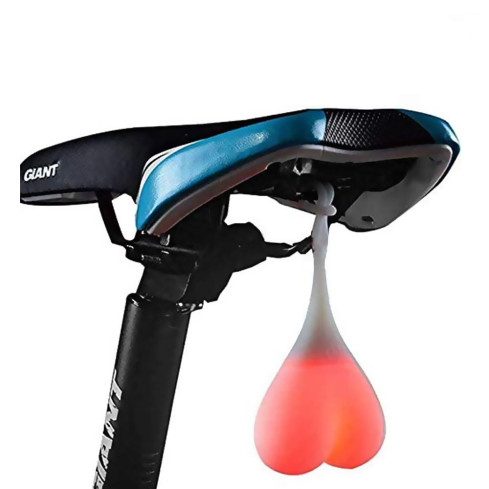 TG70275 Lampka rowerowa serce, jaja silikonowe Led, lampa tylna do roweru