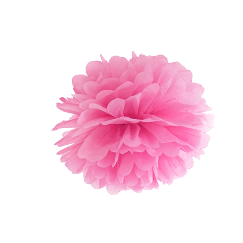 34907 POMPON bibułowy 15 cm biały dekoracja pompony