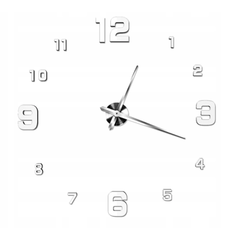 TG60137-1 ZEGAR ŚCIENNY SREBRNY