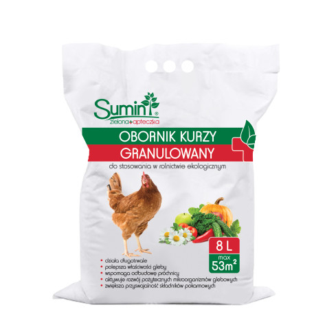 SUM55 OBORNIK KURZY GRANULOWANY 8L NAWÓZ NATURALNY SUMIN