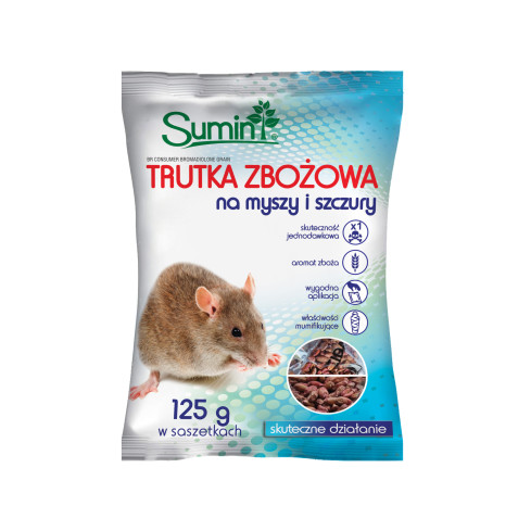 SUM57 TRUTKA TRUCIZNA NA MYSZY SZCZURY ZBOŻOWA SUMIN 29PPM 125G