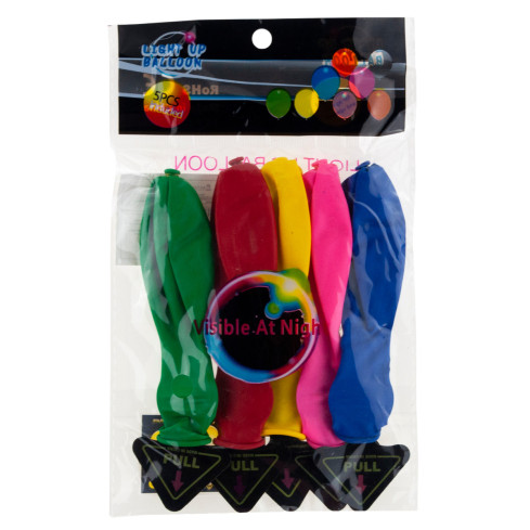 TG41913-2 Balony świecące led, podświetlane balony, zestaw 5szt., mix kolorów