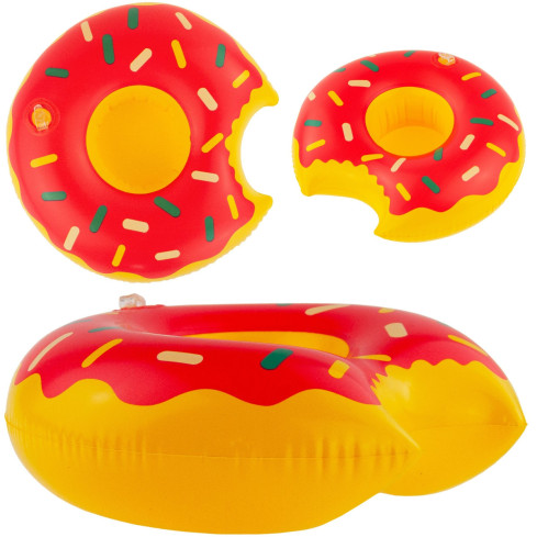 TG48118R PODSTAWKA POD KUBEK PĄCZEK RÓŻOWY DONUT PŁYWAJĄCA