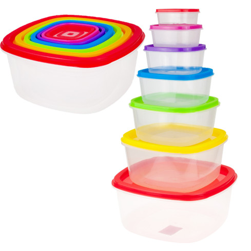 TG56581 POJEMNIKI NA ŻYWNOŚĆ ZESTAW 7szt lunchbox kuchenne