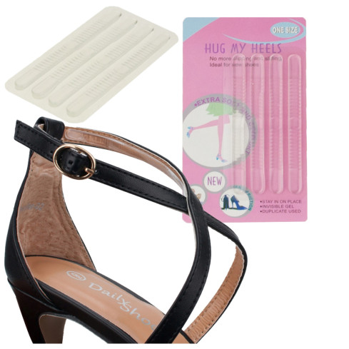 TG56610 ŻELOWE WKŁADKI DO BUTÓW ZAPIĘTKI NA PIĘTY DO SZPILEK SILIKONOWE 4szt