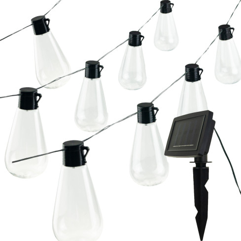 TG64622 Girlanda solarna led, łańcuch ogrodowy loft, ozdobny, panel solarny