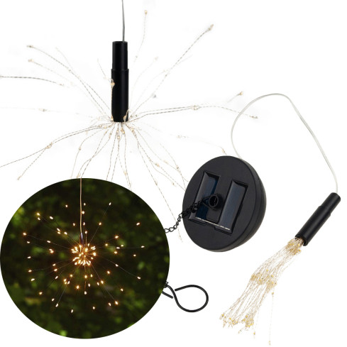 TG66764 LAMPA SOLARNA DMUCHAWIEC FAJERWERKI OGRODOWA 90 LED SOLAR LAMPKI DRZEWKO