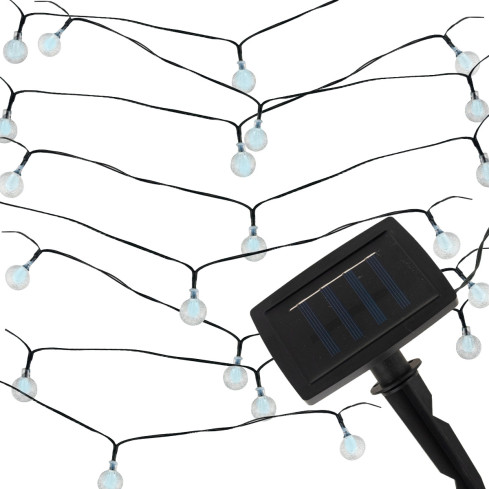 TG66777 Lampki solarne 20 led, girlanda ogrodowa balkonowa, łańcuch z lampkami solarny