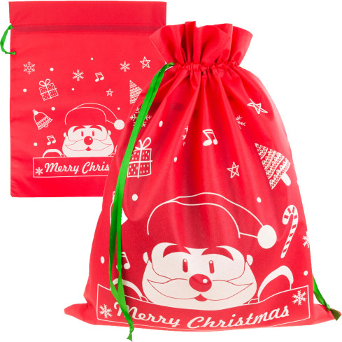 TG70466-2 WOREK NA PREZENTY MIKOŁAJA ŚWIĄTECZNY TORBA PREZENTOWA OPAKOWANIE CZERWONY DUŻY