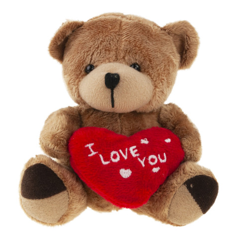 TG75260 BRĄZOWY MIŚ WALENTYNKI MIKOŁAJKI SERCE I LOVE YOU PLUSZAK