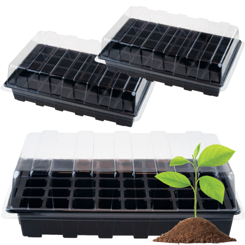 TG77630 Mini szklarnia, szklarenka do rozsad wysiewu, 3 tacki po 48 komór z pokrywką