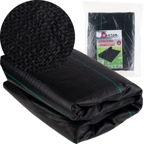 TG77637 Gruba agrowłóknina antychwastowa, agrotkanina 2x10m, czarna na chwasty, 20m2