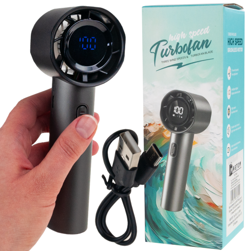 TG77646 WENTYLATOR WIATRAK MINI WIATRACZEK RĘCZNY PODRÓŻNY PLAŻOWY