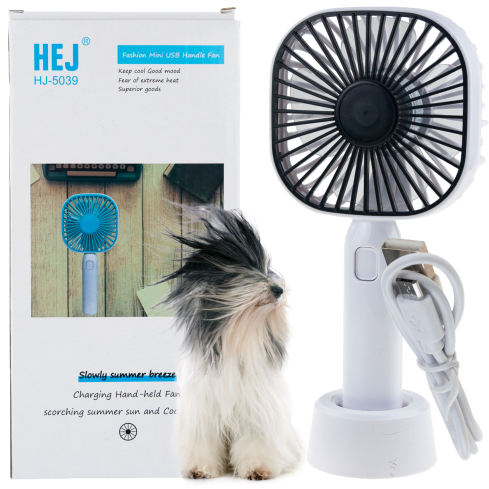 TG77648 WENTYLATOR WIATRAK MINI WIATRACZEK RĘCZNY PODRÓŻNY PLAŻOWY BIURKOWY