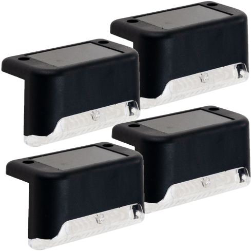 TG77660 LAMPKA SOLAR 4SZT. LAMPKI SOLARNE OGRODOWE LED NA SCHODY TARAS PŁOT CZUJNIK ZMIERZCHU