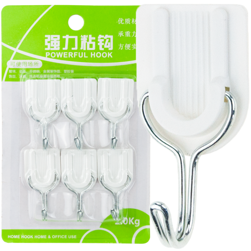 TG77673 HACZYKI WIESZAKI SAMOPRZYLEPNE UNIWERSALNE UDŹWIG DO 2KG 6SZT./KPL