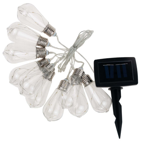 TG60454 Lampki solarne ogrodowe, balkonowe, loft żarówki, łańcuch led, giranda solarna