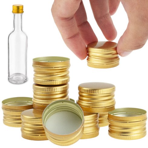 VET255/ZŁ ZAKRĘTKI DO BUTELEK fi28 NAKRĘTKI NA BUTELKI ZAKRĘTKA 10 szt KAPSLE 28x18mm