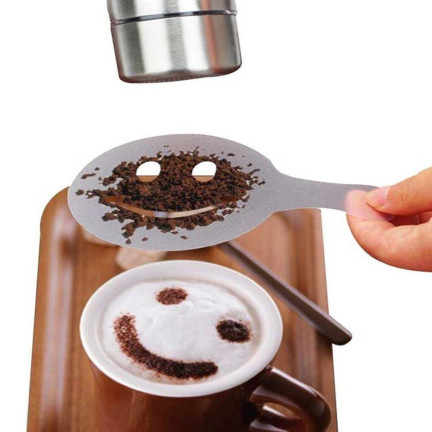 TG66809 SZABLONY DO DEKORACJI KAWY CIAST DESERÓW 16SZT LATTE CAPPUCCINO