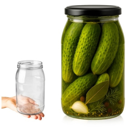 PAC900/82-1 SŁOIK SŁOIKI SZKLANE 900 ml na PRZETWORY OGÓRKI MIÓD NALEWKI SOSY