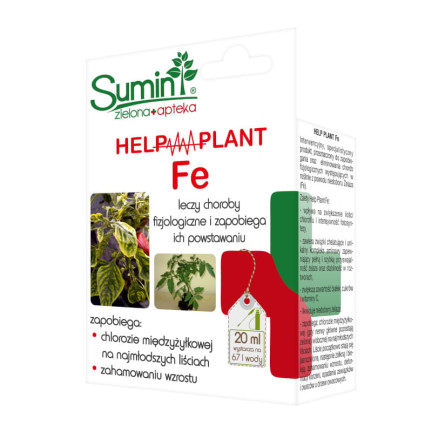 SUM40 HELP PLANT ŻELAZO (FE) 20ML, nawóz dolistny, zapobiega chorobom fizjologicznym i zahamowaniu wzrostu