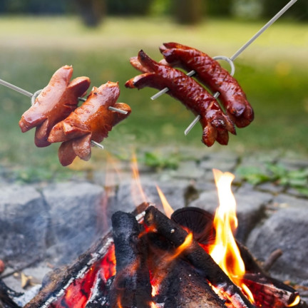 NN95 KIJ KIJEK NA OGNISKO KIEŁBASĘ WIDELCE TELESKOPOWE SKŁADANY WIDEŁKI BBQ GRILL
