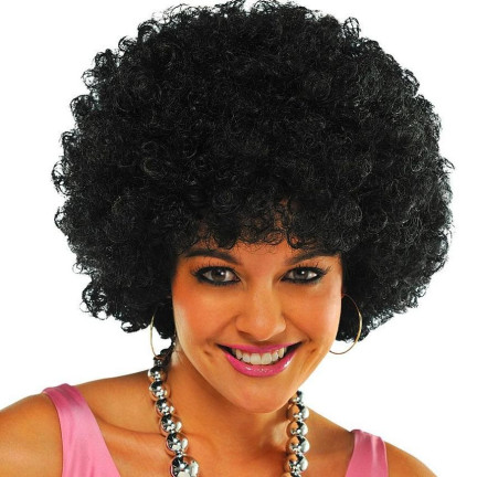 UR27 PERUKA AFRO CZARNE WŁOSY KRĘCONE PARTY NA IMPREZĘ LATA 70 80 NA SYLWESTRA