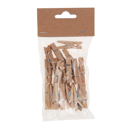 TG54936 Klamerki drewniane mini spinacze dekoracja 20SZT