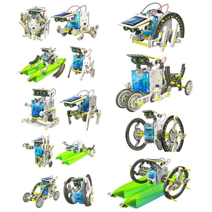 TG60702 ROBOT SOLARNY 13w1 POJAZDY SOLARNE ROBOTY KREATYWNY ZESTAW EDUKACYJNY
