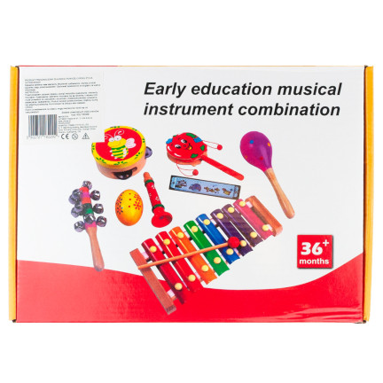 KSL706389 DREWNIANE INSTRUMENTY DLA DZIECI CYMBAŁKI ZESTAW INSTRUMENTÓW MUZYCZNYCH