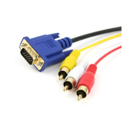 PT10 KABEL HDMI - VGA + 3RCA 1,8M GOLD - GŁOS